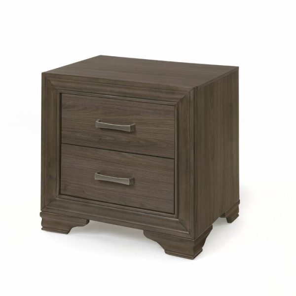 Bowne 2 Drawer Nightstand Walnut Set of 2 #1362HW Discount - Image 2