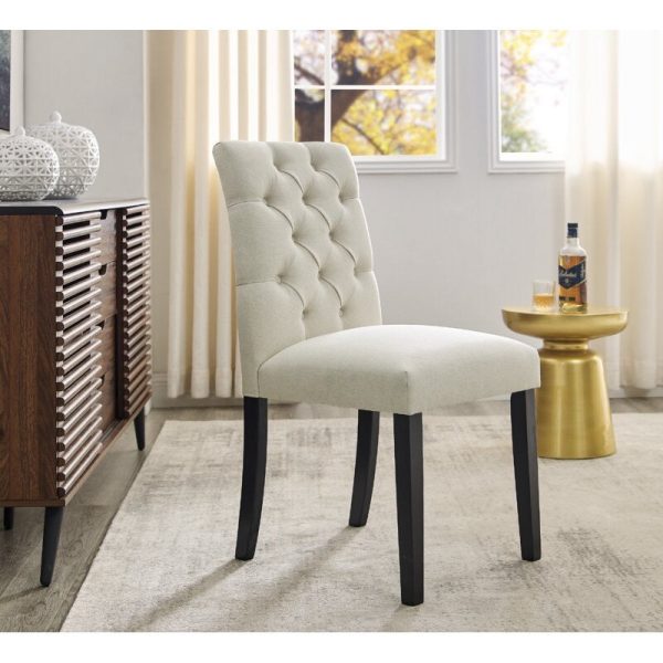 Venlo Tufted Linen Dining Chair Single Beige(2751RR) Hot on Sale