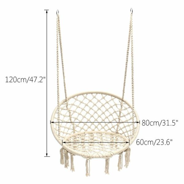Rope Chair Hammock Beige #1096HW Online Hot Sale - Image 4