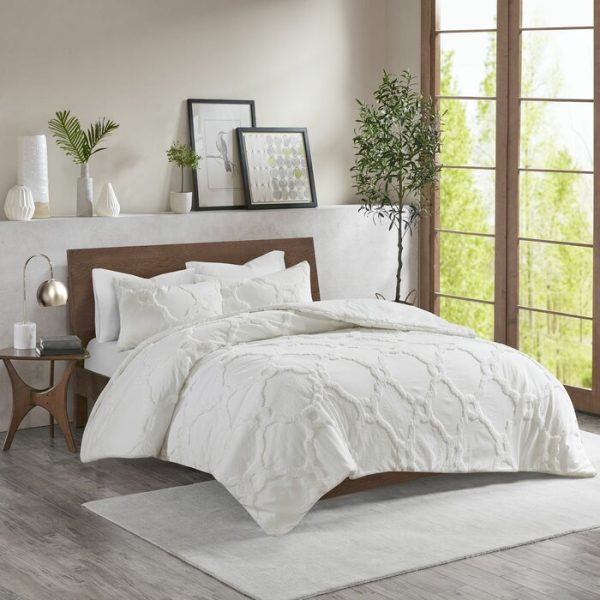 Mize Cotton Chenille Duvet Cover Set Full Queen #1298HW Discount