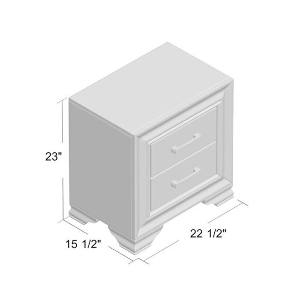Bowne 2 Drawer Nightstand Walnut Set of 2 #1362HW Discount - Image 5